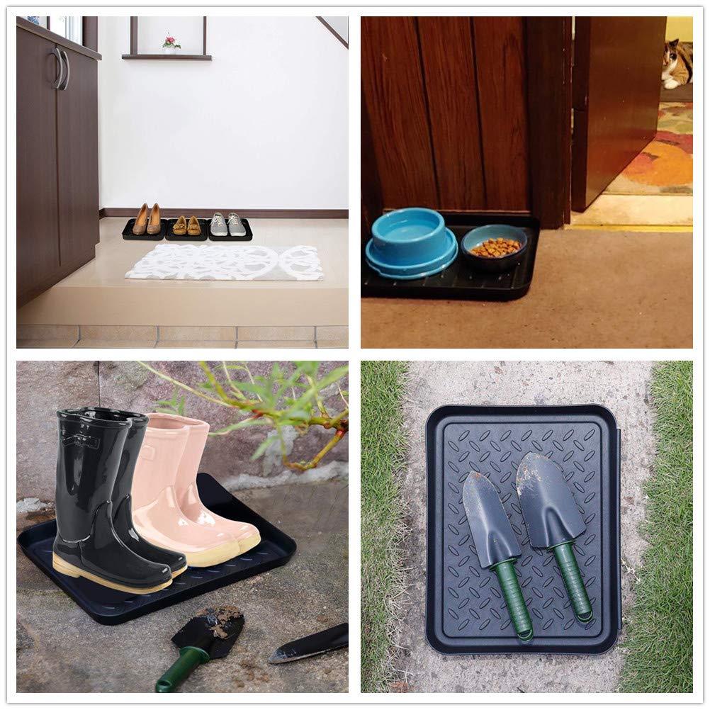 Flowerting-dirt-rug-entryway keeps floors clean and protected in muddy days.