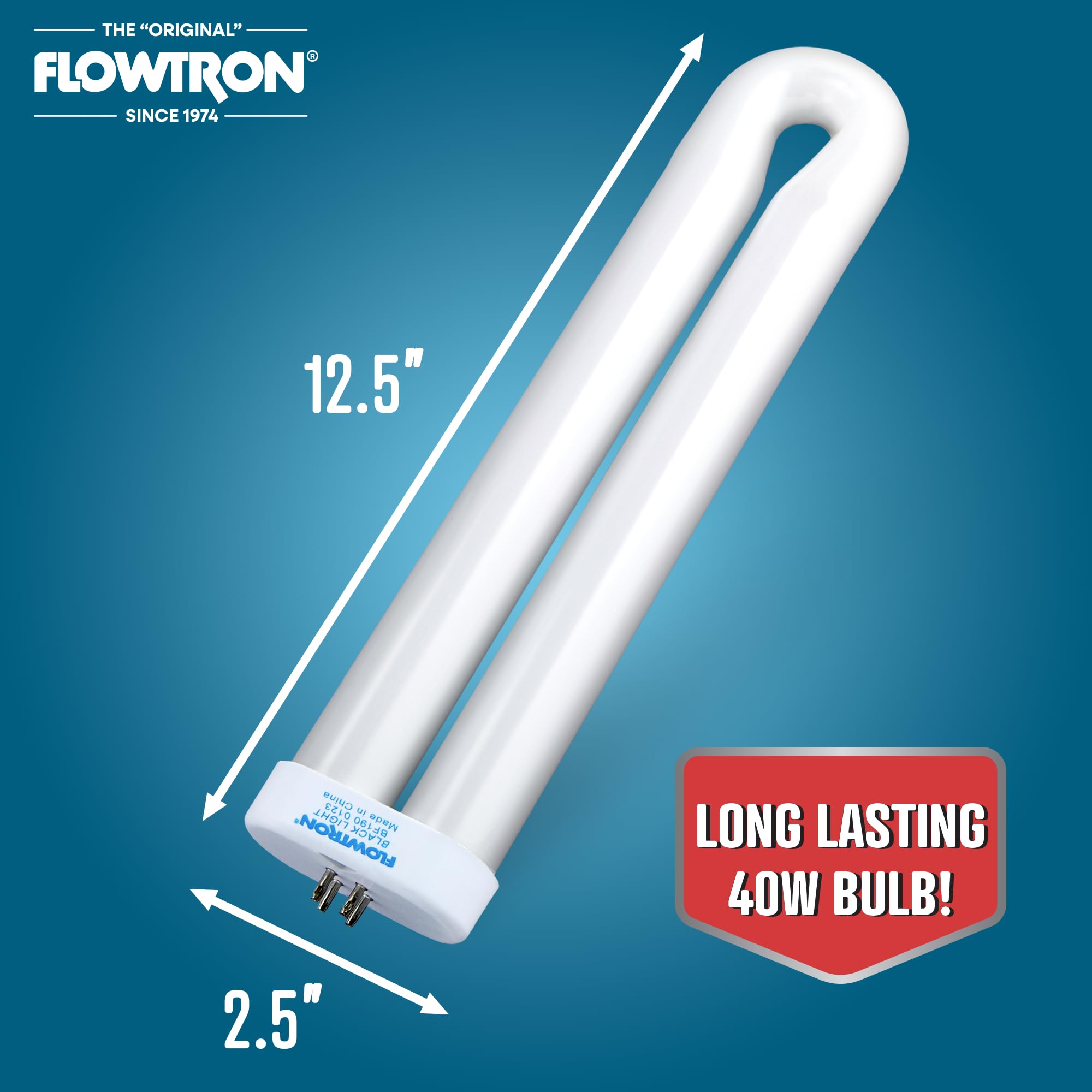 Flowtron 2-pack UV bulb for BK-40 outdoor zapper, quick installation.