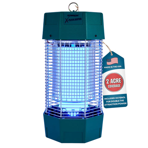 Flowtron bug zapper outdoor 2 acres coverage reduces pests around larger yards.