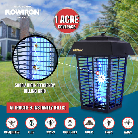 Flowtron two-in-one attraction draws more bugs for efficient control.
