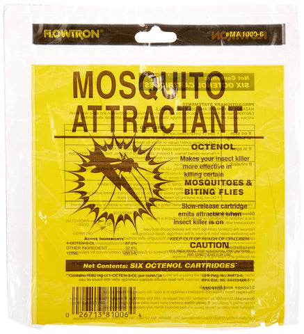 Flowtron MA-1000 Octenol cartridge, front view, boosts outdoor bug zapper performance