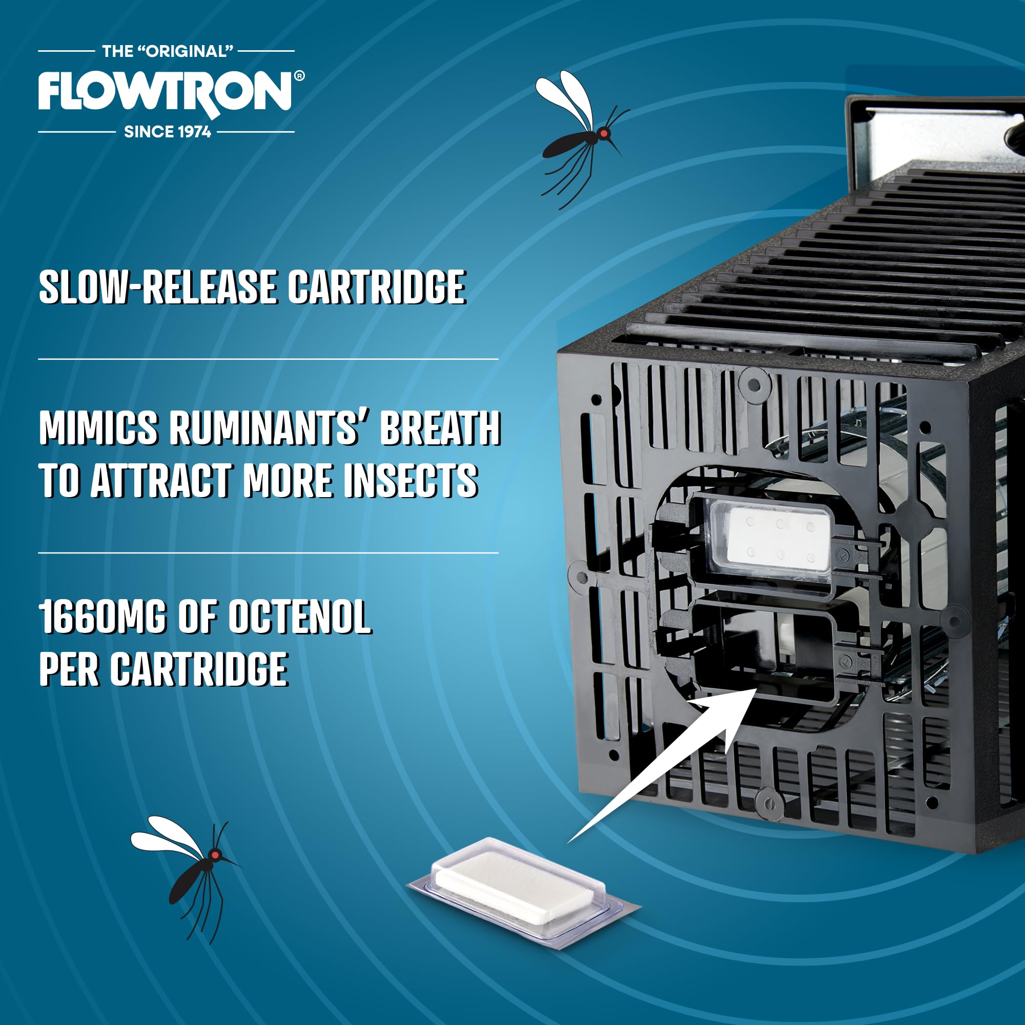 Flowtron MA-1000 cartridge installed on BK-15 zapper for outdoor attraction.
