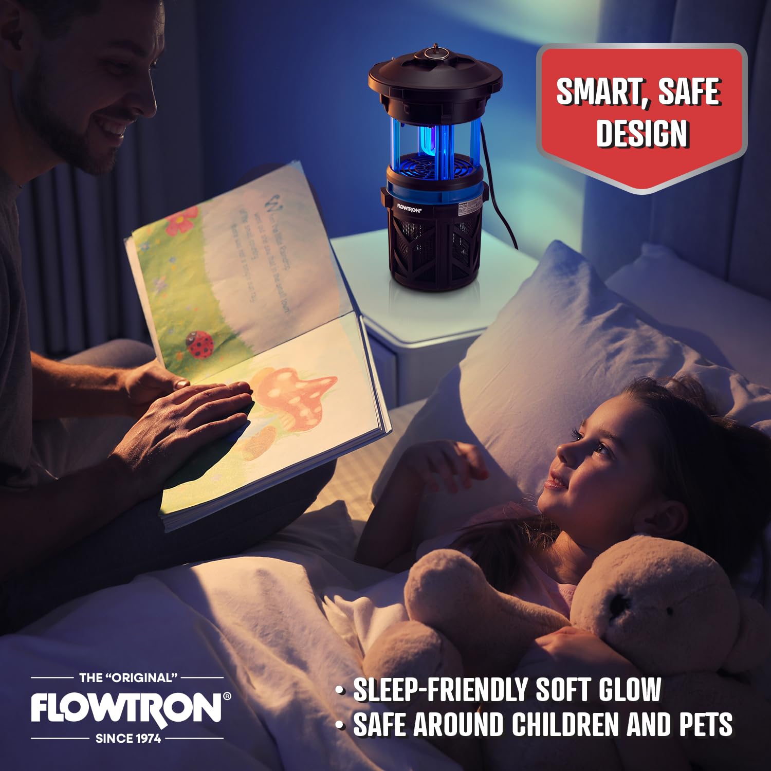 Flowtron removable collection chamber for easy cleaning and maintenance.