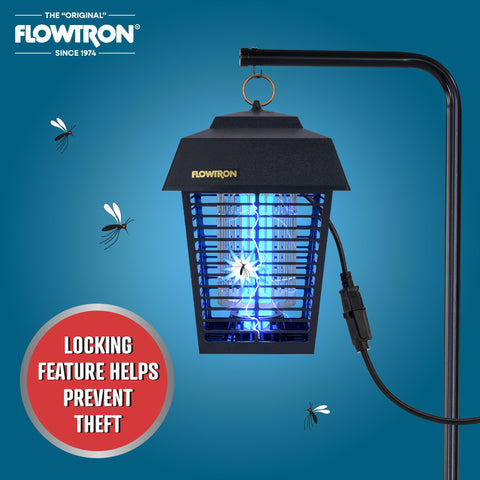 Flowtron SP-200 security lantern pole extends to reach higher BK installations.