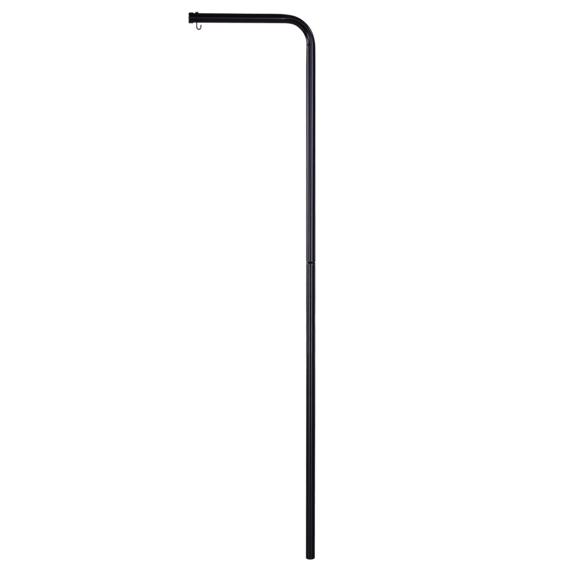 Flowtron SP-200 security lantern pole assembly shows adjustable height for BK models for safer outdoor setup.