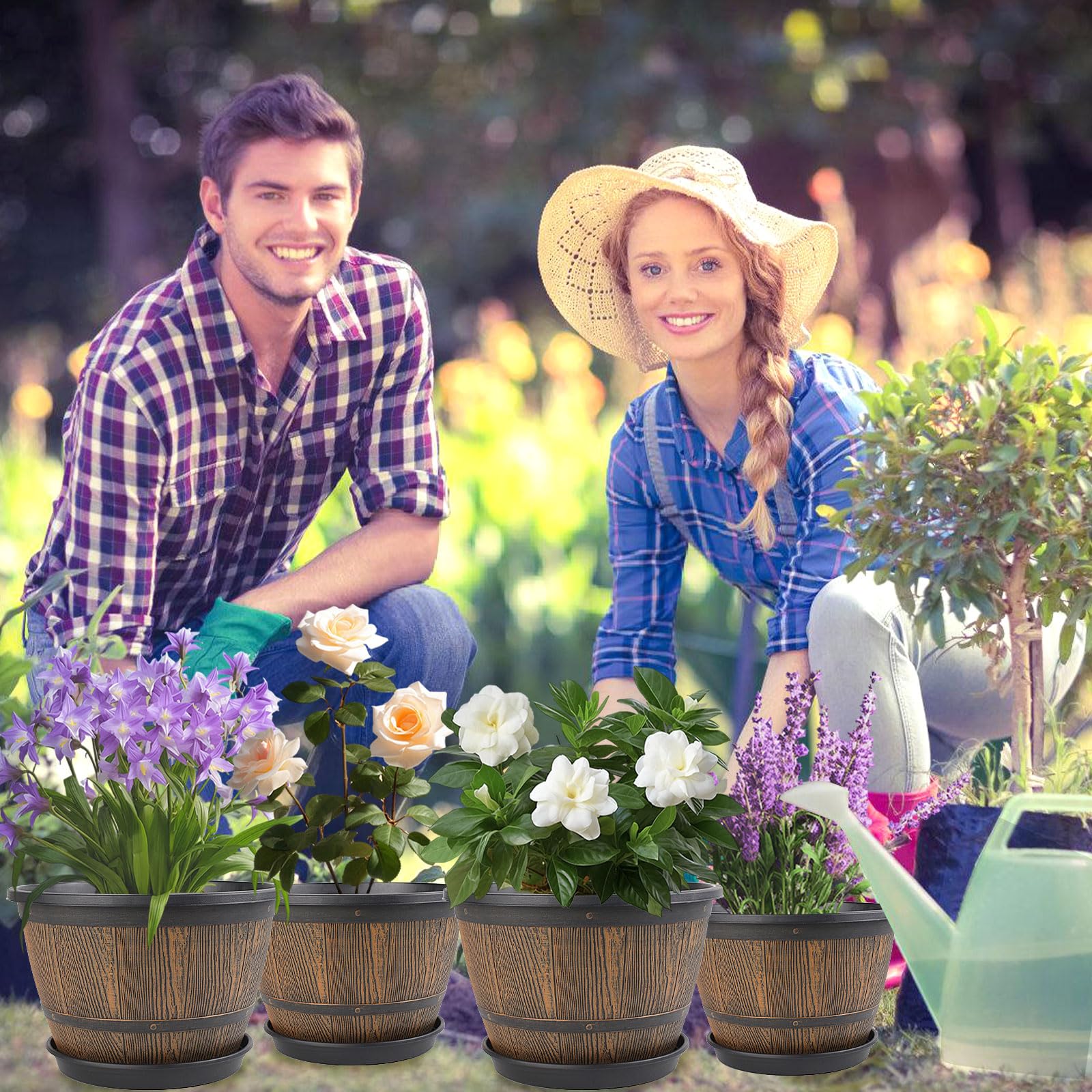 Flowyypo weather-resistant plastic planter suitable for sun and cold exposure.