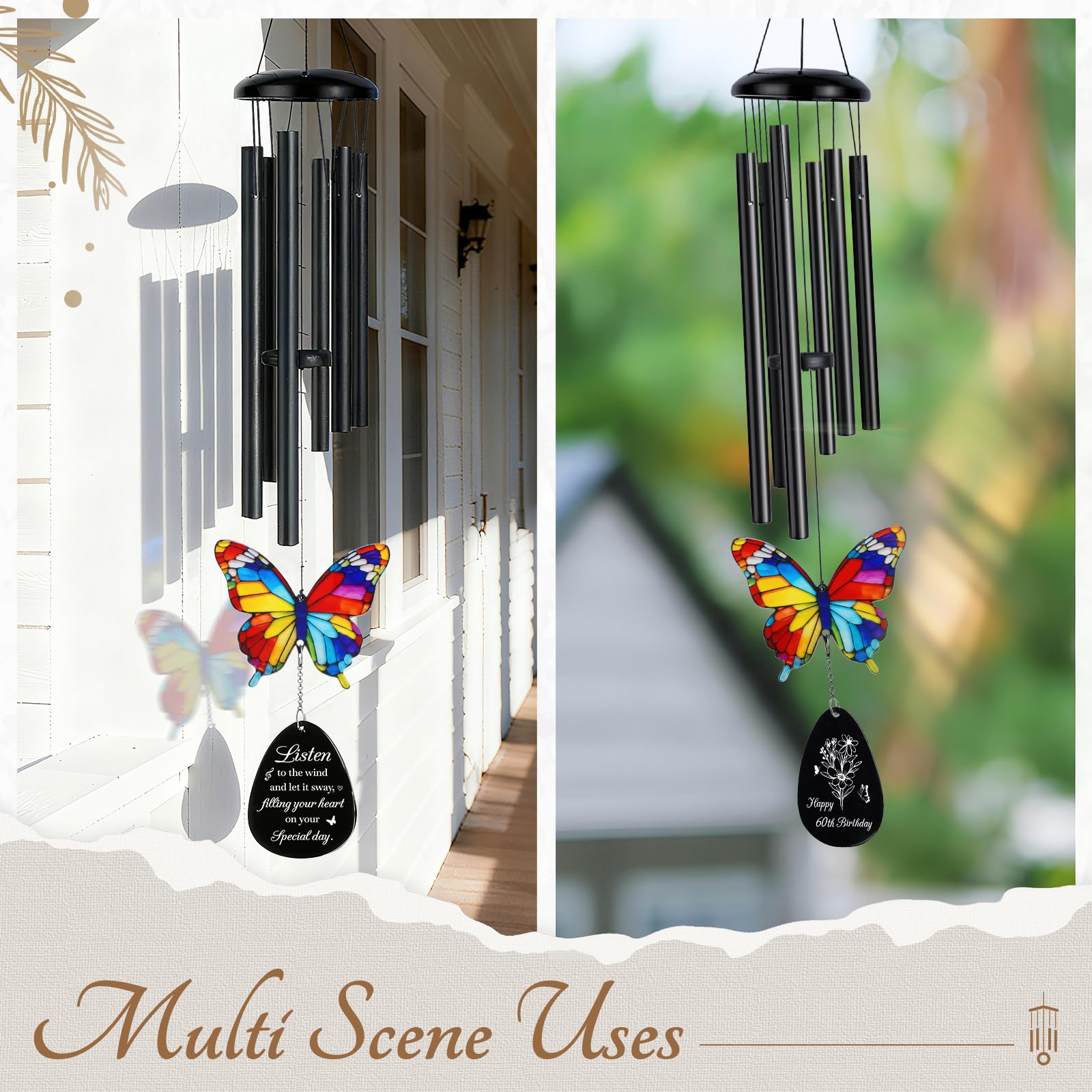Flpoxzd acrylic sun catcher wind chime brightening any space