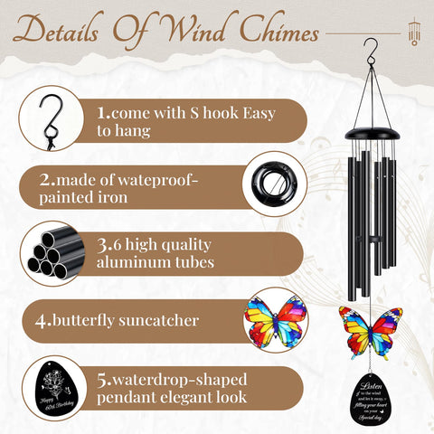 Flpoxzd aluminum tubes wind chime enhancing clear resonant tones