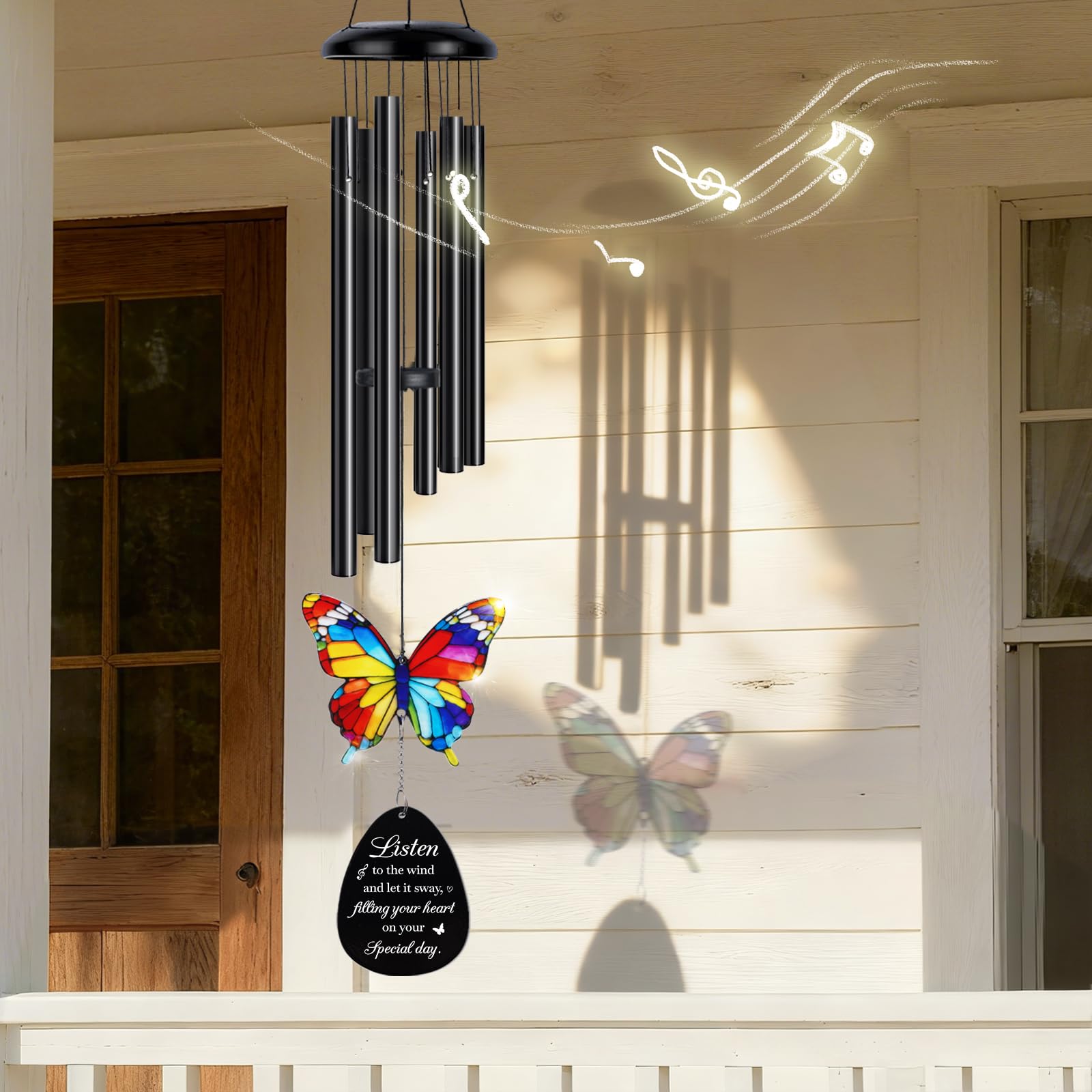 Flpoxzd garden wind chime adding gentle, soothing sound to outdoor decor