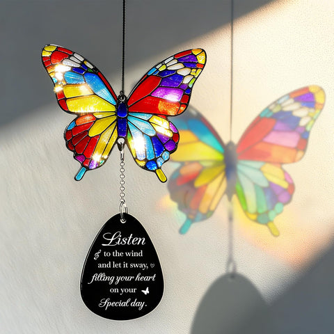 Flpoxzd wind chime with waterproof-painted iron finish for indoor or outdoor use