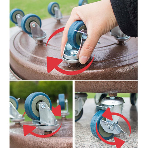 FLRISNTIG locking wheels secure a plant dolly in place