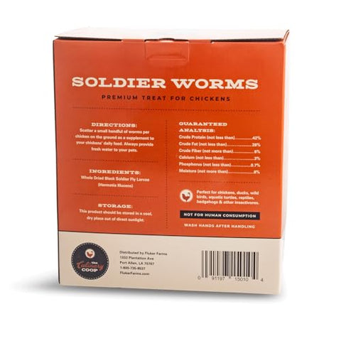 Fluker's soldierworms omega3-source shows nourishing enrichment for birds