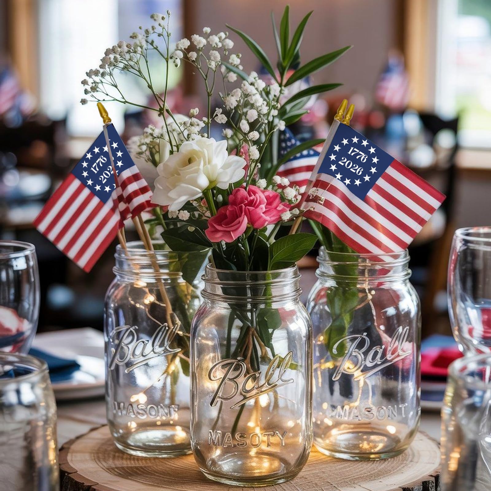 FLUUZE wooden flagpoles support durable handheld flags during gatherings