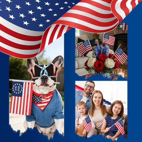 FLUUZE fade-resistant polyester flags designed for outdoor Independence Day decor