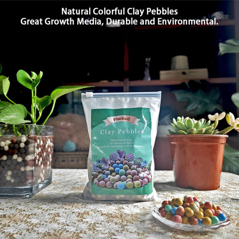 FlwSoil Leca pebbles provide hydroponic root support for stable growth.