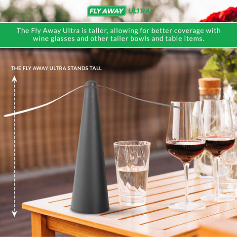 Fly Away Ultra silent-operation supports uninterrupted conversations outdoors.