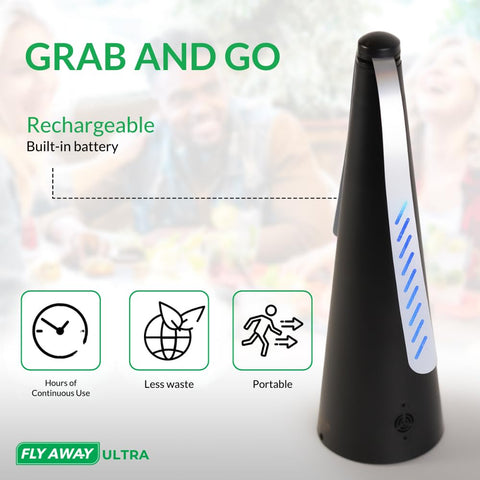 Fly Away Ultra taller-design expands coverage for larger tables and events.