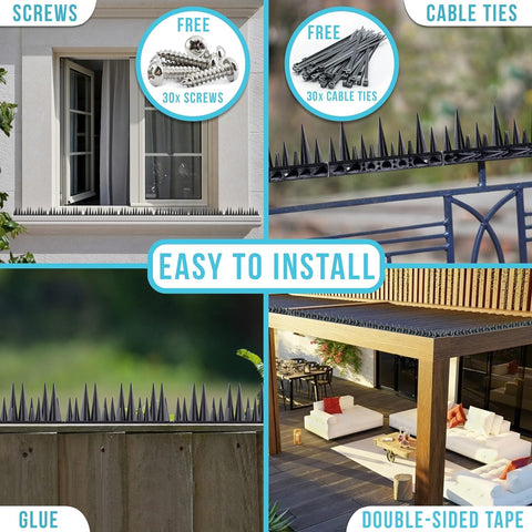Fly-Bye irregular pattern blocks gaps and roosting spots.