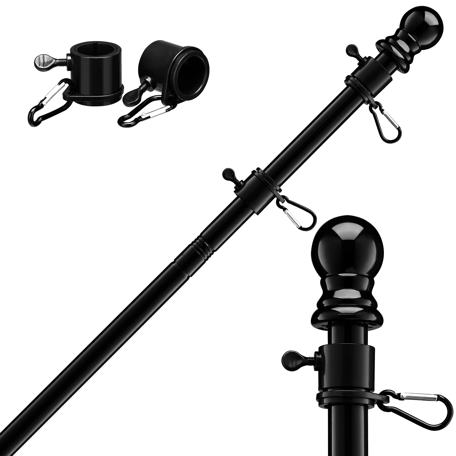 FLY HAWK flag pole 5ft for lawns offers sturdy outdoor flag mounting
