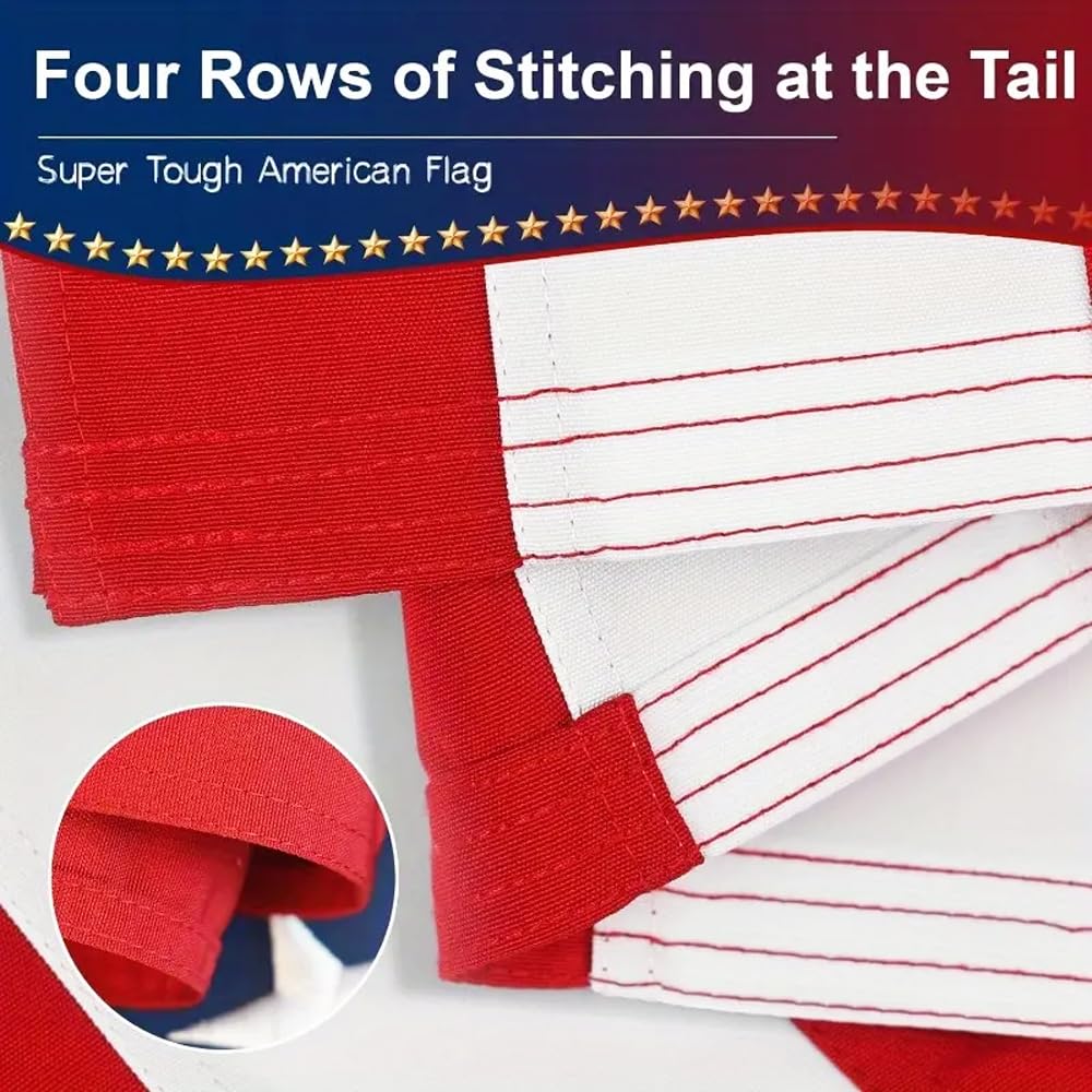 FLYGROW embroidered stars and sewn stripes highlight premium craftsmanship for distinguished displays.