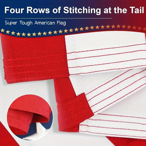 FLYGROW embroidered stars and sewn stripes highlight premium craftsmanship for distinguished displays.