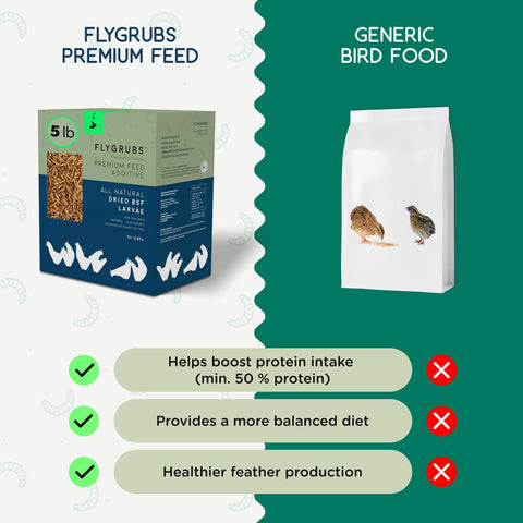 No refrigeration required visual showing shelf-stable packaging for FLYGRUBS.