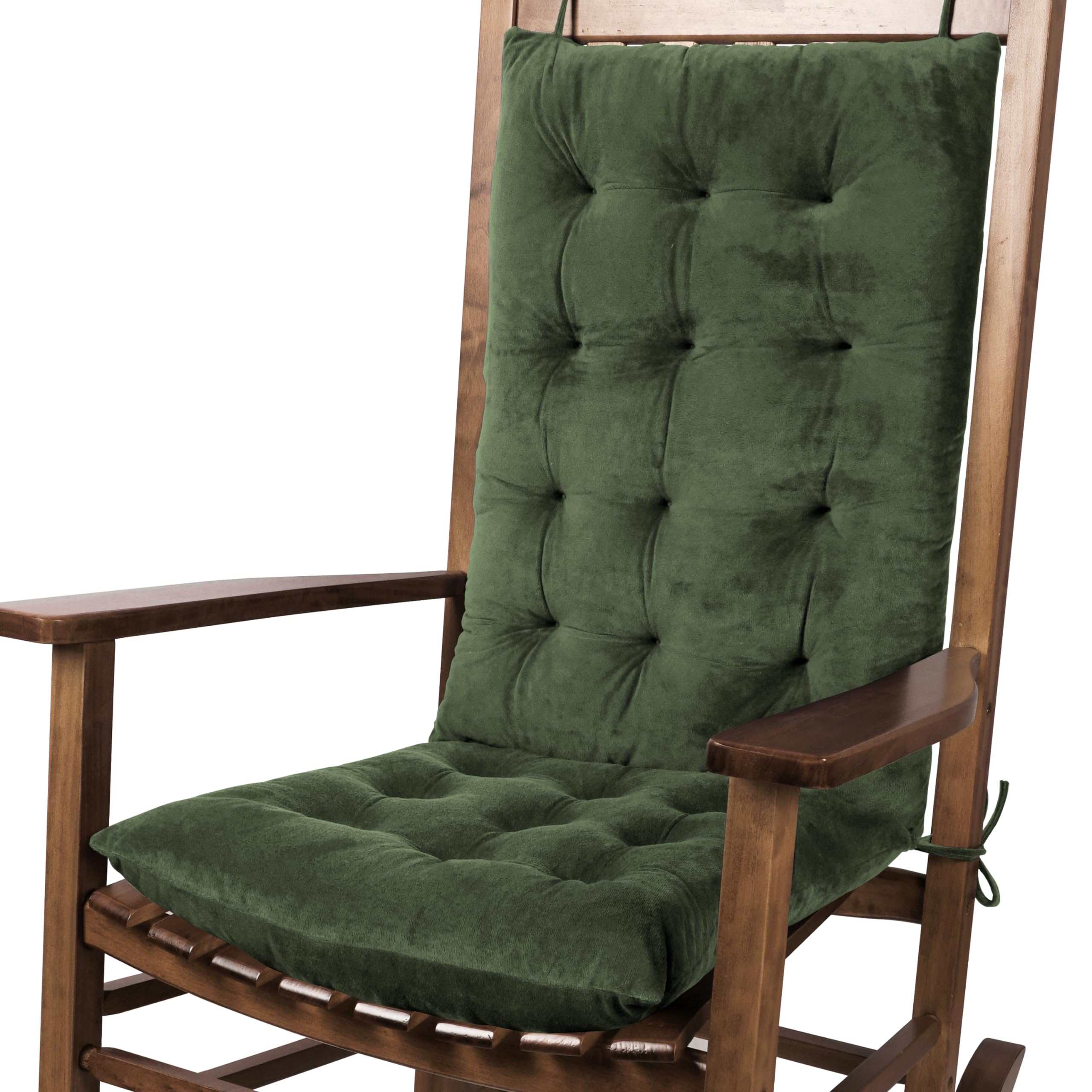 FlyGulls rocking chair cushions green seat — plush comfort for extended sitting