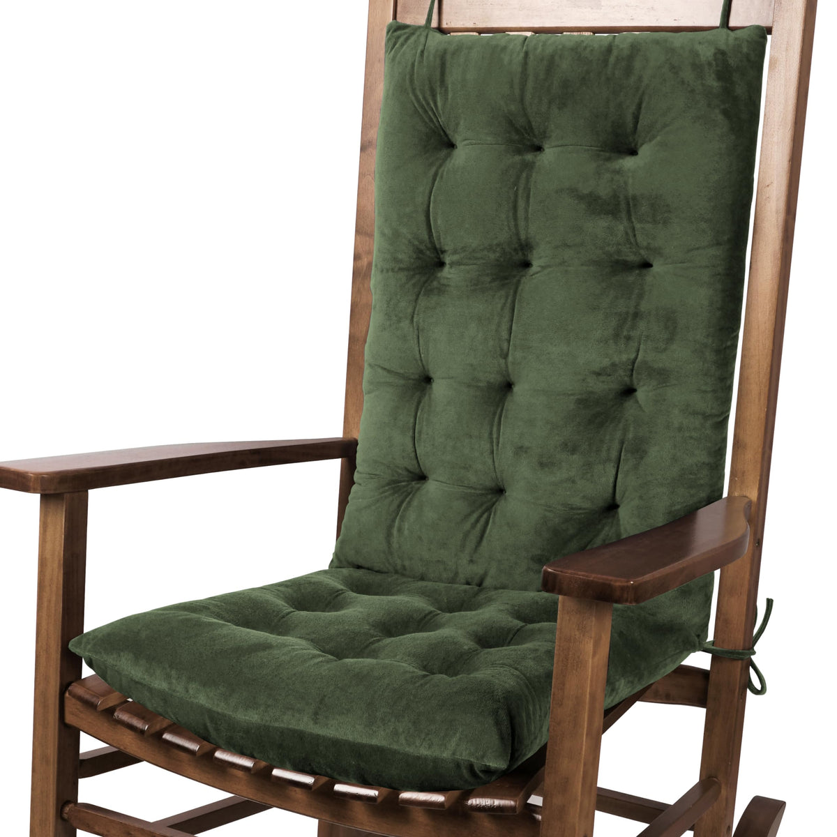 FlyGulls rocking chair cushions green seat — plush comfort for extended sitting