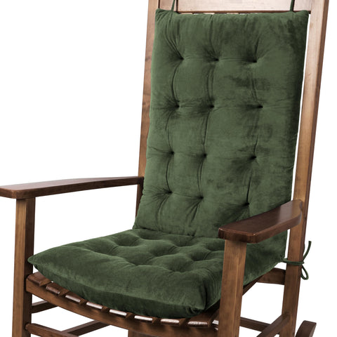 FlyGulls rocking chair cushions green seat — plush comfort for extended sitting
