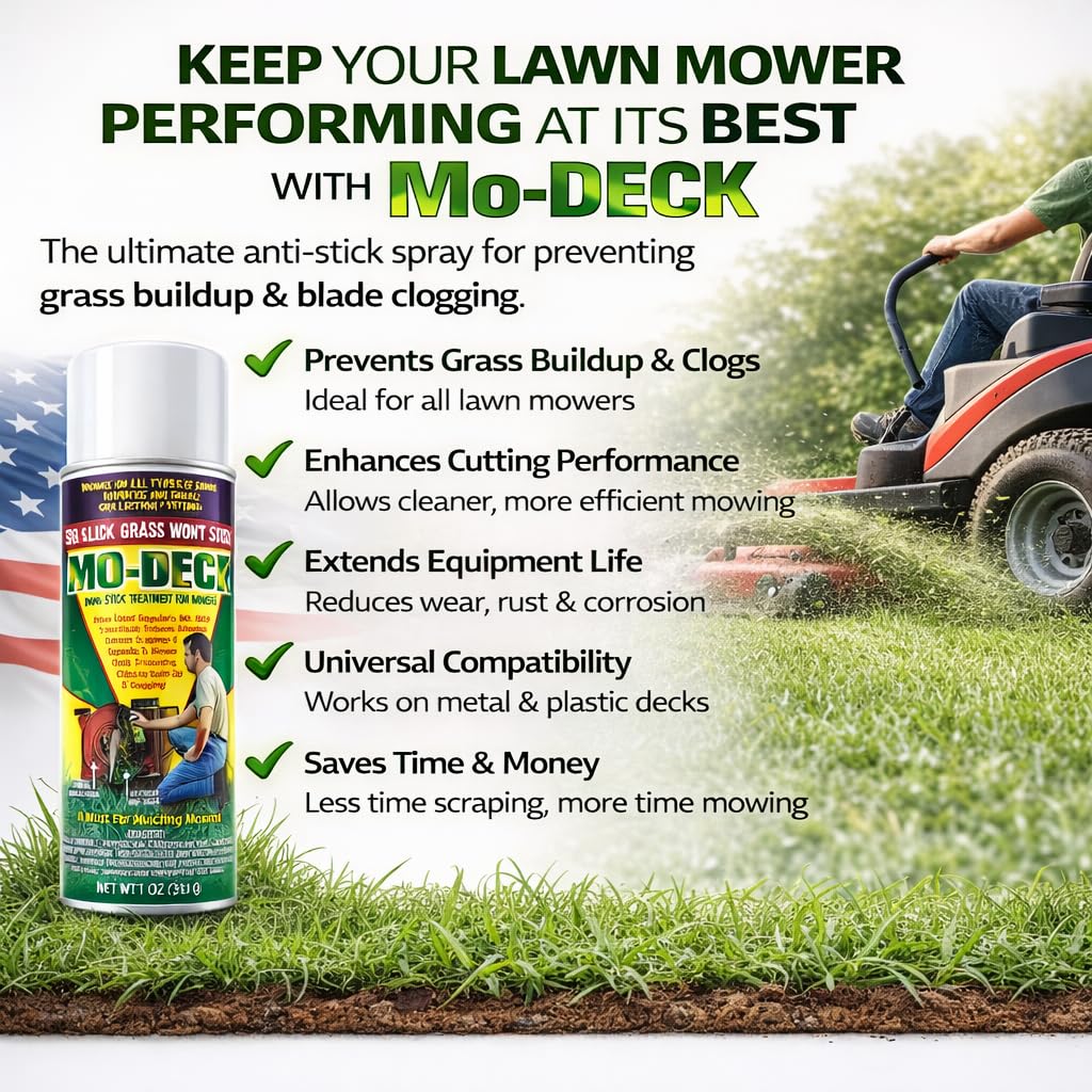 Flyleaf PRO Mo Deck Spray is compatible with push, riding, and standard mower decks.