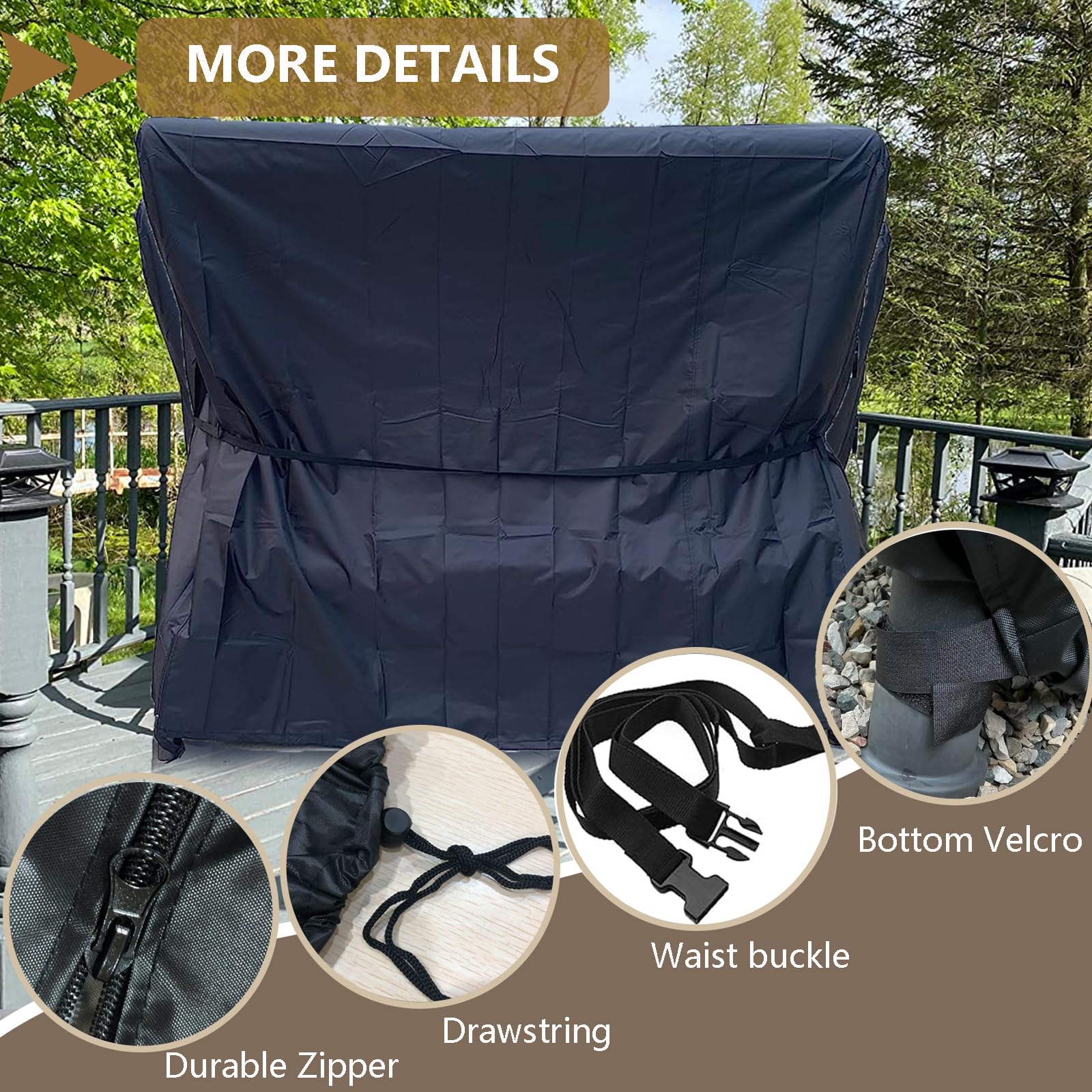 FLYMEI zipper closure enables easy installation and quick access
