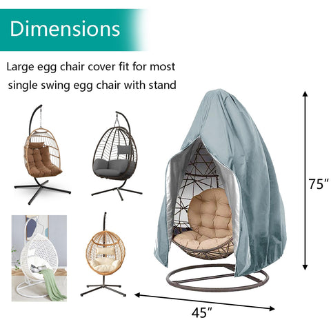 FLYMEI dustproof outer fabric shields egg chair from dust