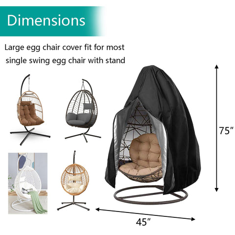 FLYMEI egg chair cover dustproof design keeps chair clean outdoors