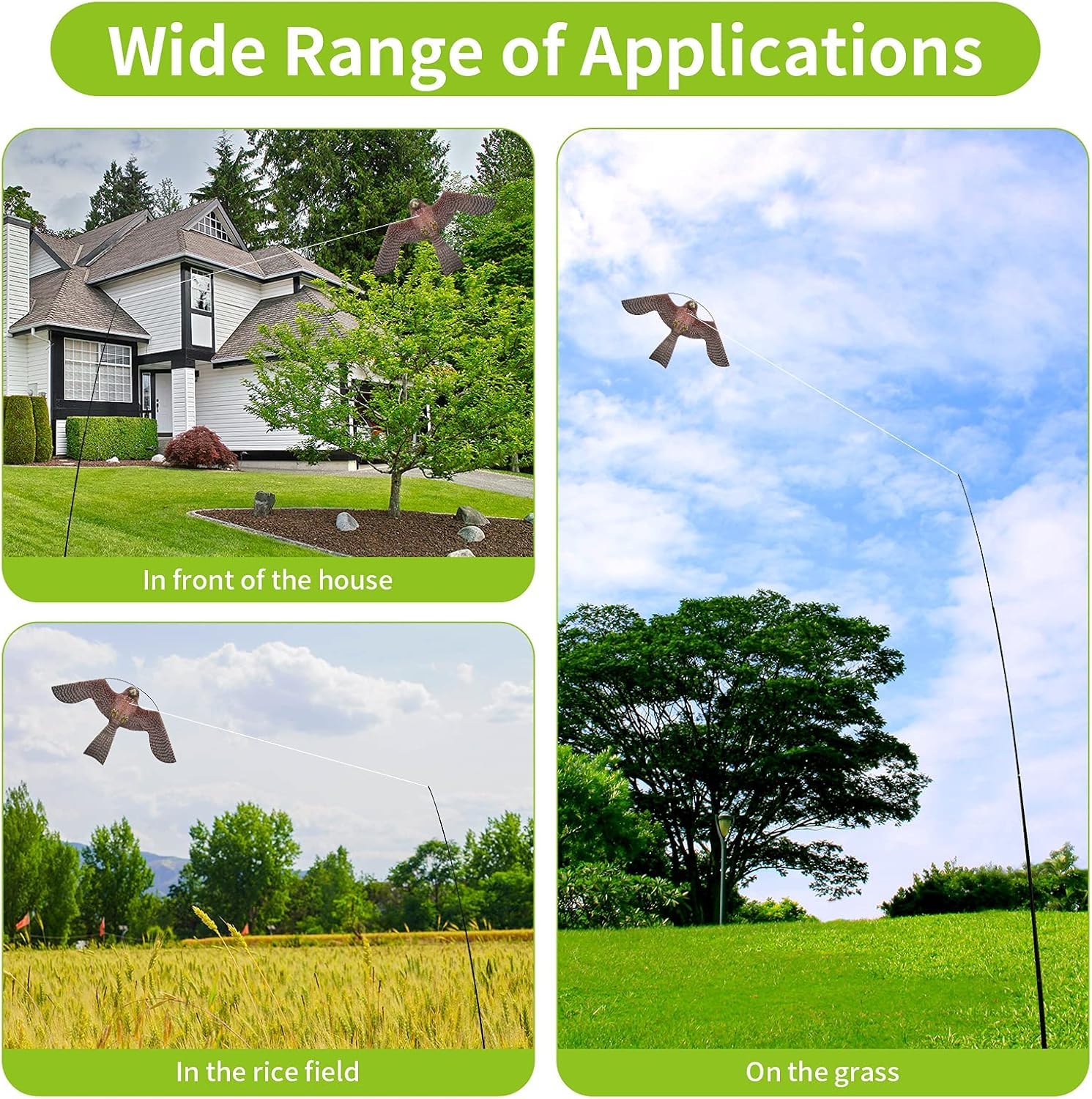 Flyonte Bird Hawk Kite's setup is simple and quick to deploy.