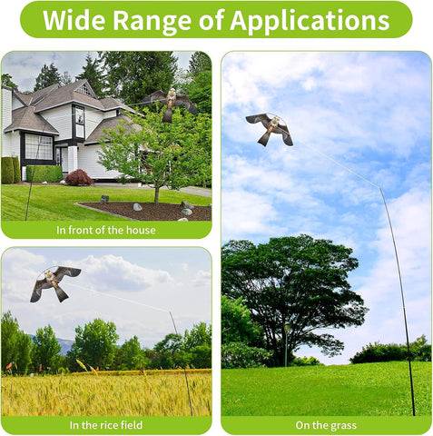 Flyonte kite provides garden and farmland coverage from birds