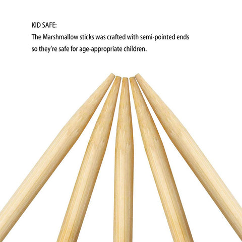 FLYPARTY semi-pointed ends provide safe handling for family-friendly roasting.