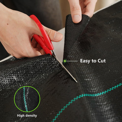 Flysogan light-blocking fabric reduces sunlight exposure to deter weed growth