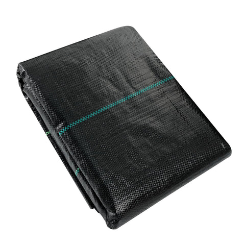 Flysogan weed barrier fabric close-up weave demonstrates durability for long-lasting weed control