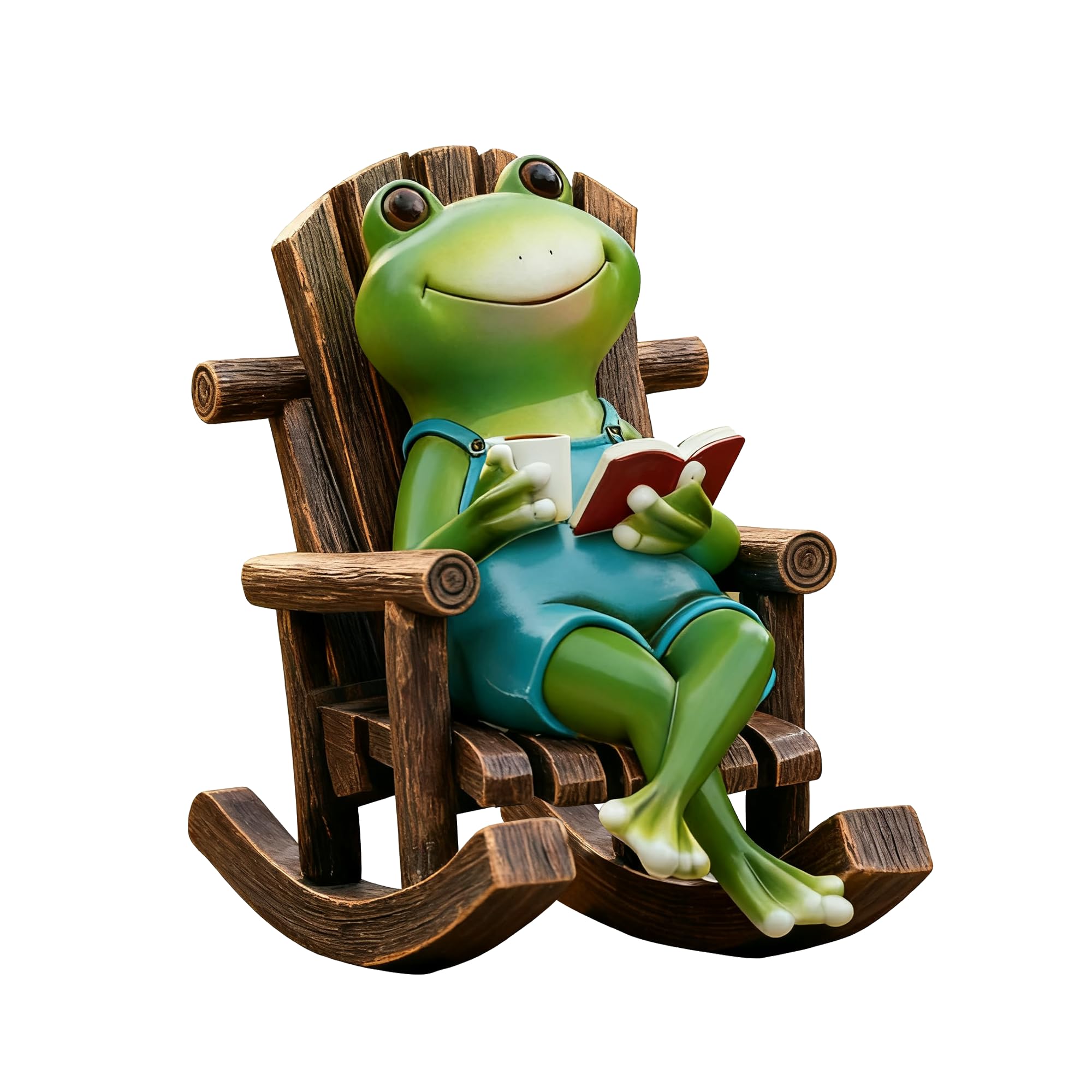 Flytime cozy frog figurine for porch creates a welcoming outdoor vignette.