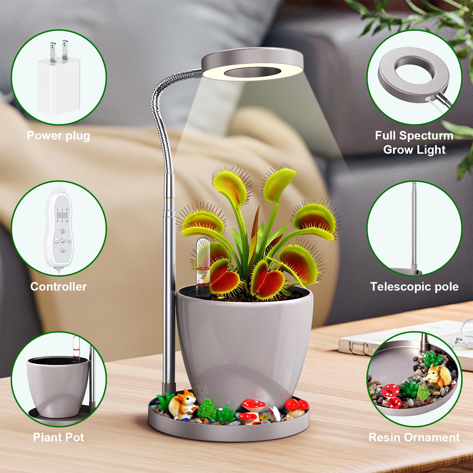Flytraphicle Auto Irrigation System closeup demonstrates steady watering with minimal effort