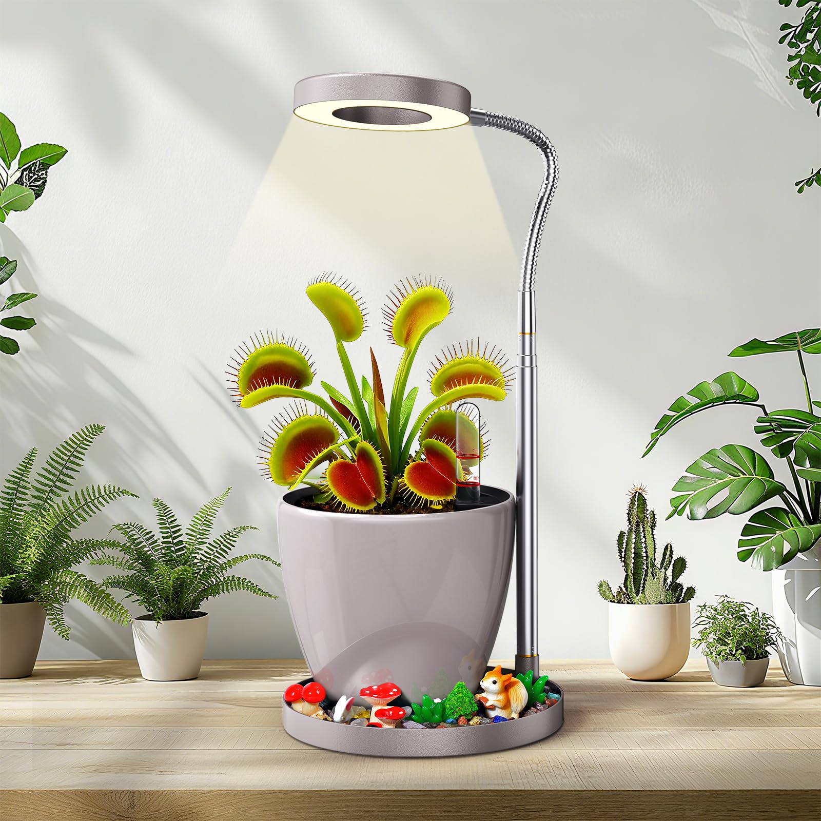 Flytraphicle Office Decor Setup showcases a stylish desk accent with greenery