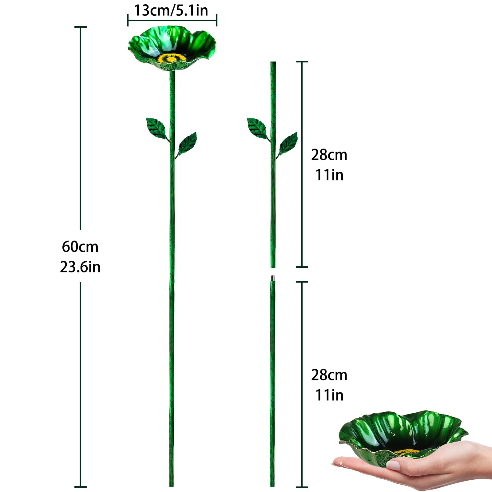 FlyVole flower-shaped bird feeder invites garden wildlife with water and seed options.