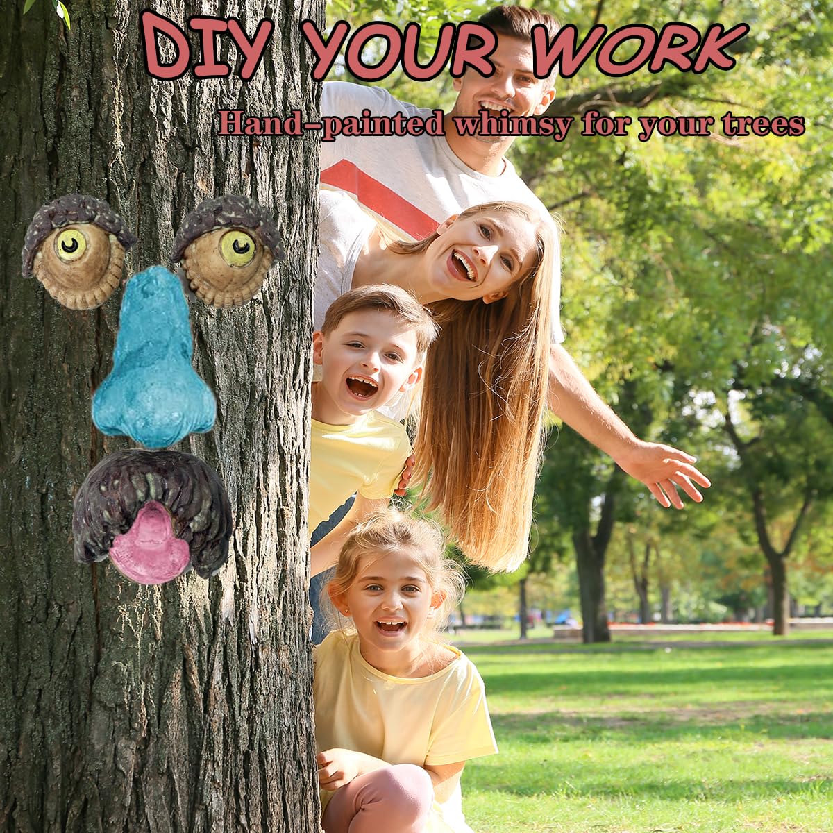 FmnyYaid three-piece tree face set offers versatile placement.