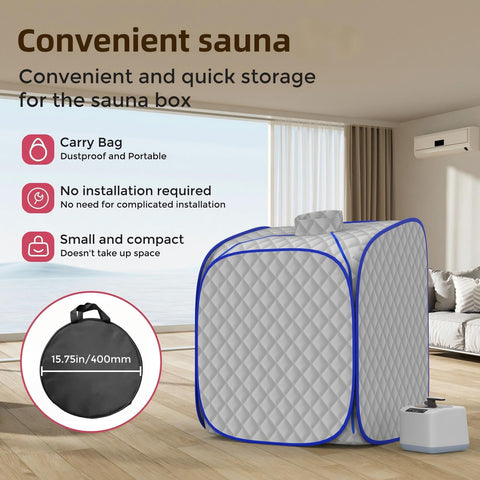 FniOk sauna tent interior designed for private relaxation