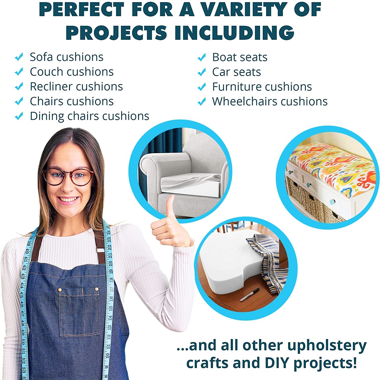 Foamma custom-cut foam service adapts to unique couch shapes.