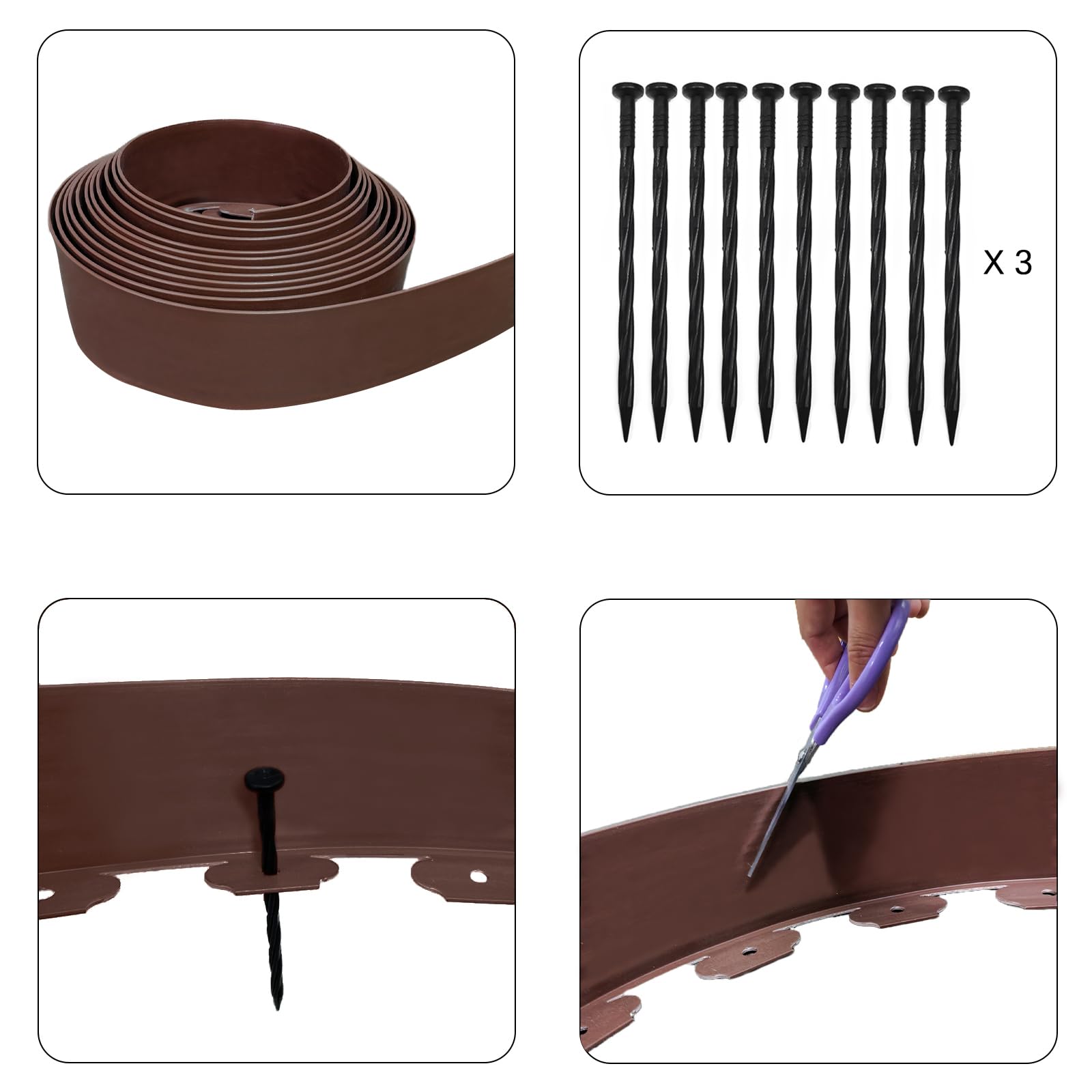 Focefec HDPE lawn border demonstrates flexible installation and shaping.