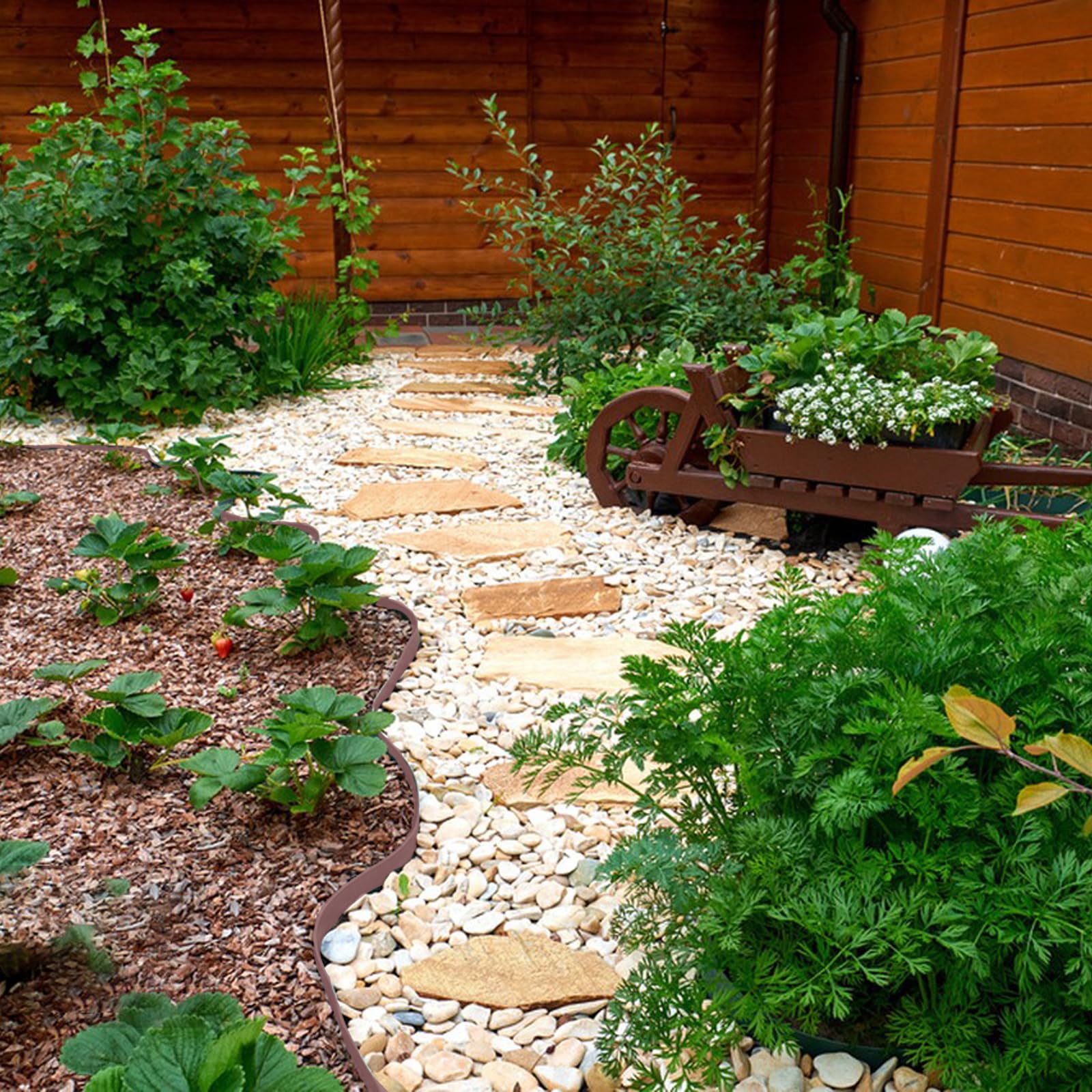 Focefec Sidewalk edge application keeps paths neat and defined.