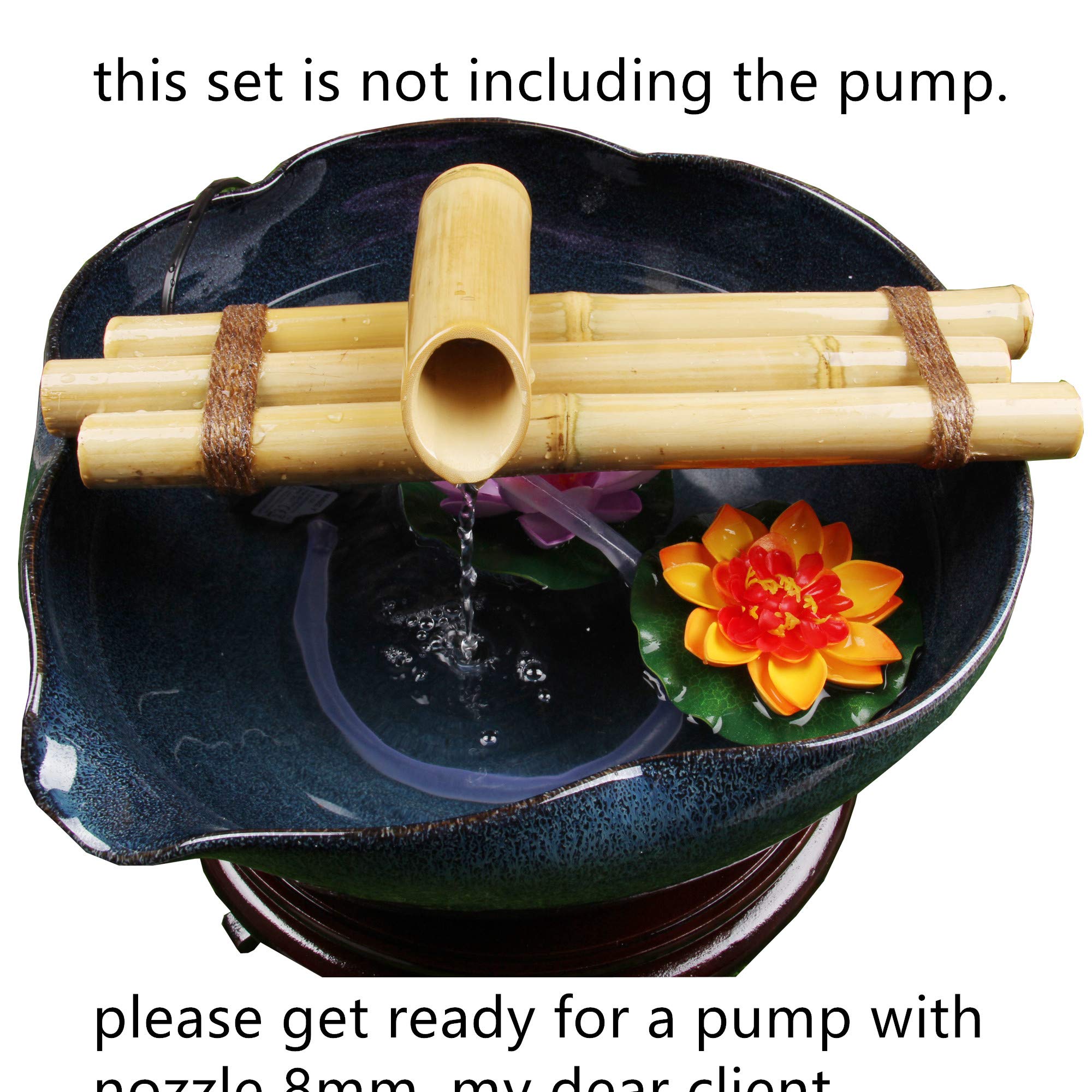 Handcrafted bamboo spouts create natural texture for any space.