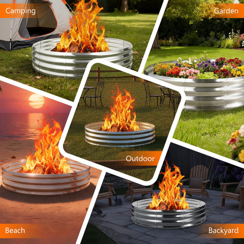 FODAHRWS fire ring withstands weather and frequent use.