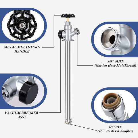 FODAHRWS lead-free brass finish resists corrosion for safe water use